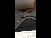 Straight portuguese guy plays with his cock after college