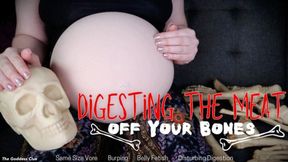 Digesting the Meat Off your Bones - HD - The Goddess Clue, Disturbing Same Size Vore, Belly Fetish, Powerful Digestion, Burping Up Bones and Implied Regurgitation