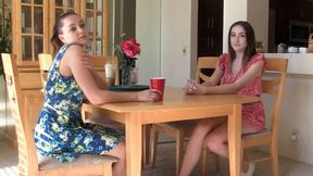 A sizzling game of Strip Liar's Dice is on