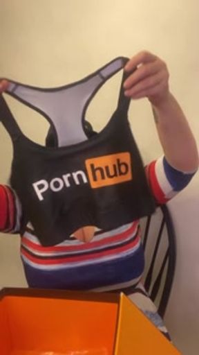 Lisa Sparxxx Unboxing of Pornhub Merch