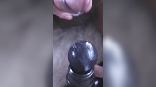 jizzing with a electro-hitachi