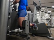 Workout in see trough underwear