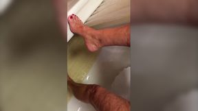 Step Aunt JOI in Shower Plays With Pussy Jack Off Spying On Best Legs Feet Tits