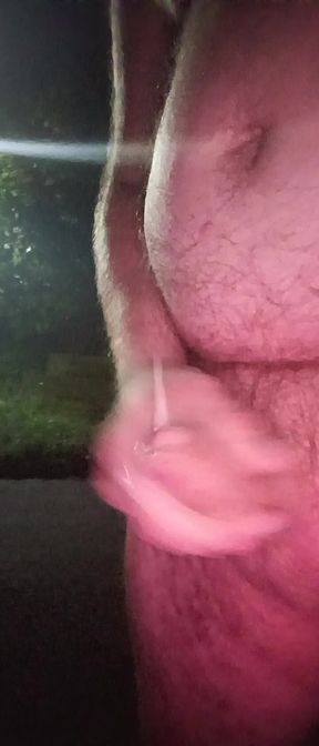 Strip and cum next to main road