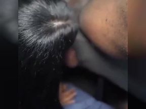 Huge dong in the car