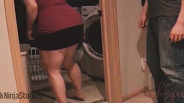 [Cock Ninja Studios] Step Brother Gets Step Sister To Fuck In Laundry Room