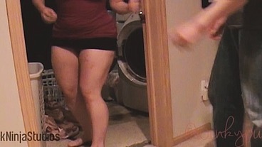 [Cock Ninja Studios] Step Brother Gets Step Sister To Fuck In Laundry Room