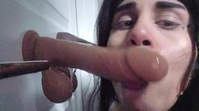 Filthy Femboy Quick Dildo Suck Part 1