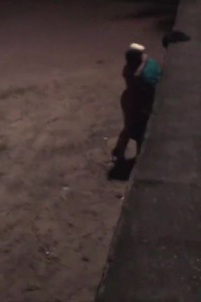Couple fucking at night on the beach sand