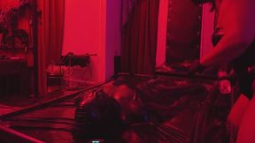 Real Femdom - Latex Vaccum Bed Sensual Domination