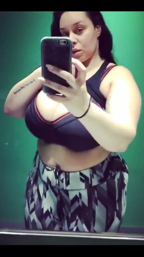 Meantime in the Gym Room While I Admire My Boobies