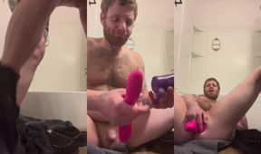 New toy new fun with a big dildo redhead gayer than green