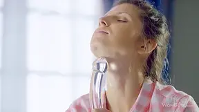 Gina Gerson In Discovers Sensual Anal Orgasm From Big Glass Toy. Hot!