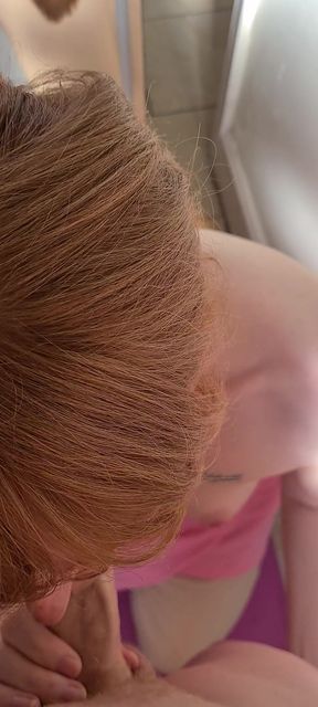 Suckin' off My Trans Hottie Redhead GF