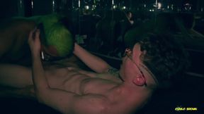 Daddy Camilo Chokes Twink Nicolas with Gushing Cum Swap Deepthroat Destroy