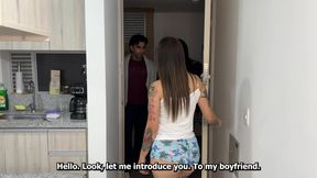 My girlfriend leaves and her roommate seduces me... We fucked and no one found out