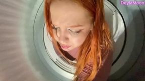 Sexy MILF gets huge cock in her pussy during washing machine scene