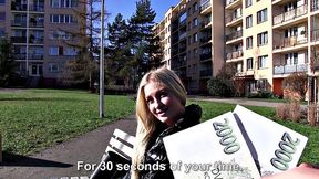 Euro Blonde Bangs Outside