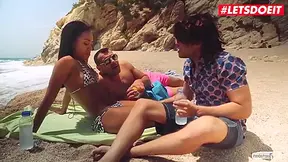 Antonio Ross And Noe Milk - Ebony Teen 18+ Seduced And Fucked At The Beach