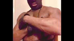 Latex Geared Smoke Hooded BBC Porn Edging