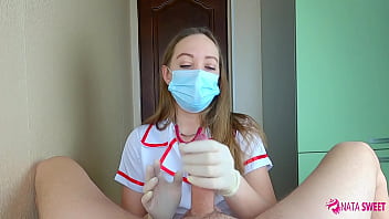 Real nurse knows exactly what you need for relaxing your balls! She suck dick to hard orgasm! Amateur POV blowjob full video porn! Active by Nata Sweet
