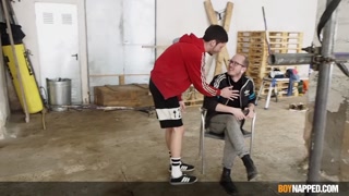 Jesse Evans submits to pinching and whipping from his master