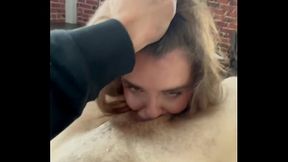 Eden Ivy Sucks Feet &amp_ Socks, Gets Foot Slapped, Spit Play, and Throat Fucked