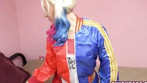 ”ChickPass - Nicci Taylor is dressed as Harley Quinn for some solo fun”