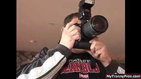 Petite tbabe barebacked by photographer