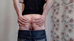 This Russian student with a big dick is always horny, when he has no one to fuck, he jerks off his cock