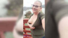 Chubby BBW milf teases with her small but perky nipples