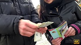 Watch as cute GF trades her pussy for money with a stranger for a POV reality porn experience