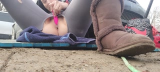 Masturbating in my driveway,it's going to be a great year for making videos in my yard