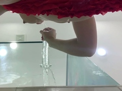 Fat Amateur With Big Jugs Masturbates With Toy
