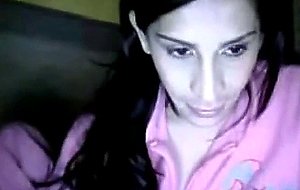 Bedtime tgrl with big tits strips and jerks