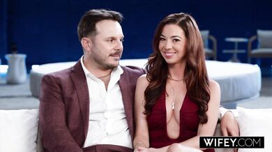 WIFEY Sexy Married Redhead Jezebel Gambino Gets Creampied In Threesome While Hubby Films