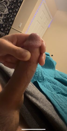 Edging a perfect cock.  Oozes and blasts cum.