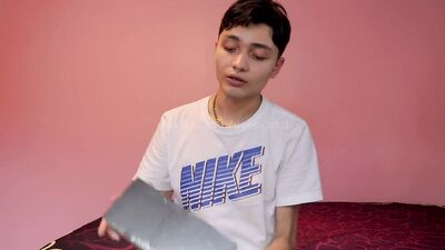 Donovan's first video. Unboxing huge dildo and trying out. (FULL VIDEO HD) Twink, 18 Year Old Riding & Cum