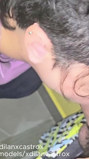 Cute Twink Gets Fucked Bareback by Straight Guy on the Stairs of His Building