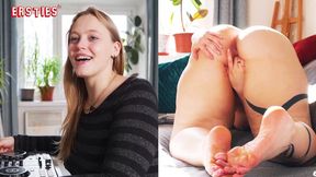 German amateur girl Amy K's lustful masturbation session