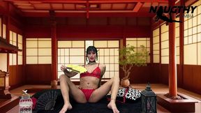 beautiful latin geisha enjoying her beautiful pussy