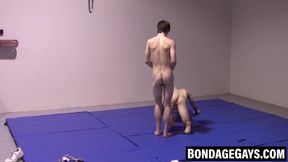 Defeated athlete submits to humiliating hammering