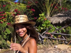 Tiny Mexican teen beauty beach posing