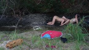 encounter with a stranger at a waterfall ends in public sex.