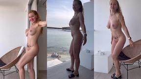 ibiza mai 2022 m exhibant nue devant tous ceux qui passaient en bas, certains...