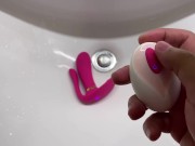 Play remote vibrator in cafe Full (Free Video)