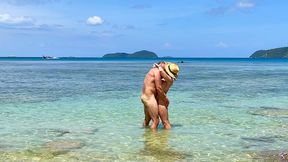 We Skinny Dipped And Fucked All Day On A Public Beach In Thailand - Real Amateur Sex