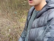 It´s raining outside so I make my cock "rain" too
