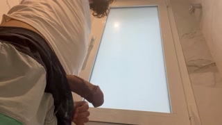 I'm learning to piss on camera Man's urine in the bathroom Man pissing standing in bathroom