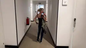 Accidental Homemade Porn in Hotel - Stepsister Fucking in the Morning While Husband Is Having Breakfast - Cum Inside Me!!